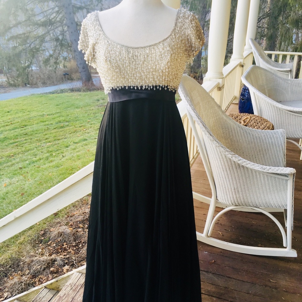 Vintage Lillie Ruben silk chiffon evening gown
